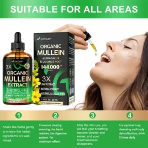 Alternative view of 3X Concentrated Mullein Lung Cleanse Drops