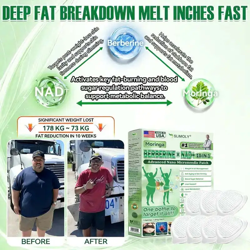 Official Store | Moringa · Berberine × NAD+ 10-in-1 Nano Microneedle Patch - Image 5