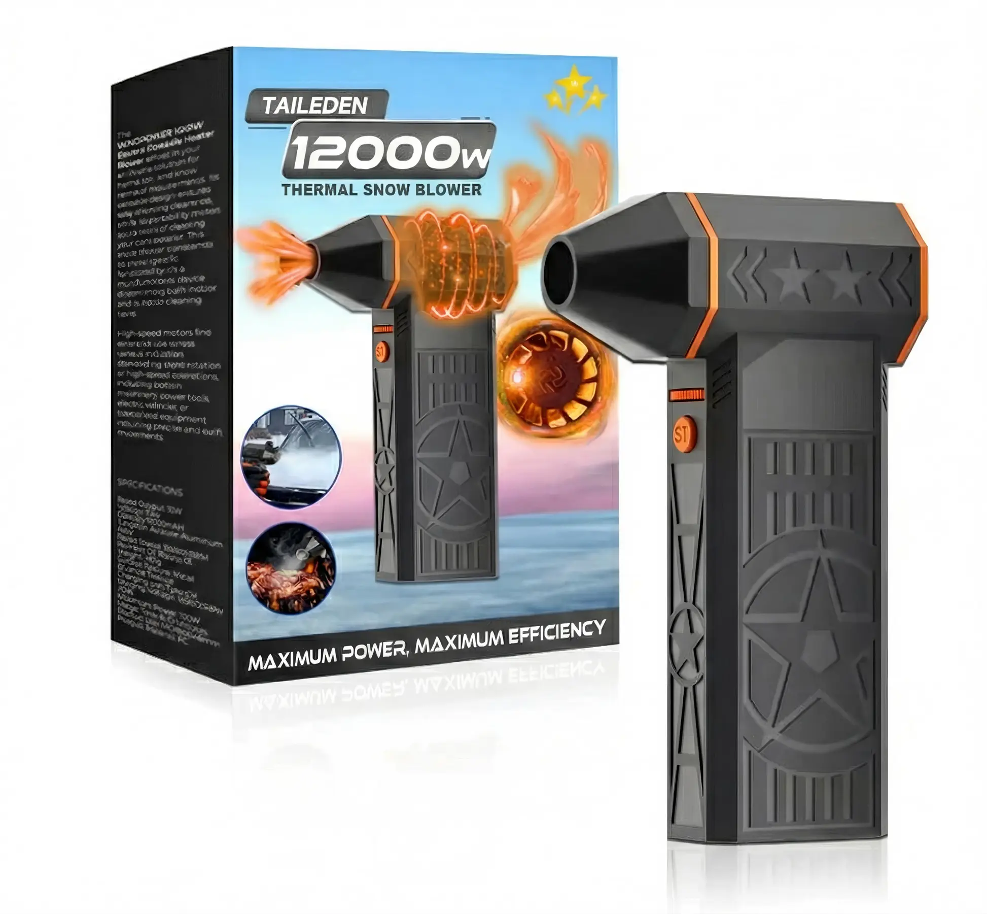 🔥Last Day Sale!50% OFF!🔥2026 Upgrade TAILEDEN 12000W Thermal Snow Blower
