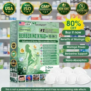 🏥𝐎𝐟𝐟𝐢𝐜𝐢𝐚𝐥 𝐔𝐒 𝐒𝐭𝐨𝐫𝐞 | 🧑⚕️🩺 Moringa · Berberine × NAD+ 𝟏𝟎-𝐢𝐧-𝟏 𝐀𝐝𝐯𝐚𝐧𝐜𝐞𝐝 𝐍𝐚𝐧𝐨 𝐌𝐢𝐜𝐫𝐨𝐧𝐞𝐞𝐝𝐥𝐞 𝐏𝐚𝐭𝐜𝐡