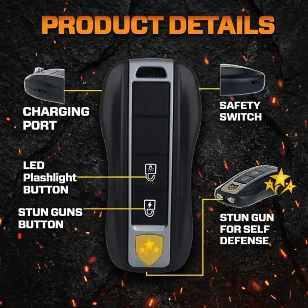 🔦 Voltax ShockForce 75M Stun Car Keychain - Image 8