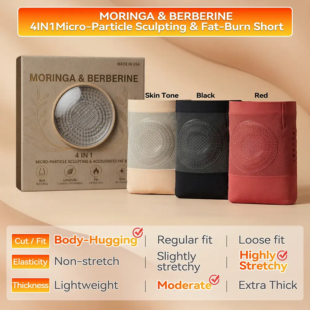 𝐌𝐨𝐫𝐢𝐧𝐠𝐚 & 𝐁𝐞𝐫𝐛𝐞𝐫𝐢𝐧𝐞 4‑In‑1 Micro‑Particle Sculpting & Fat‑Burn Shorts - Image 17