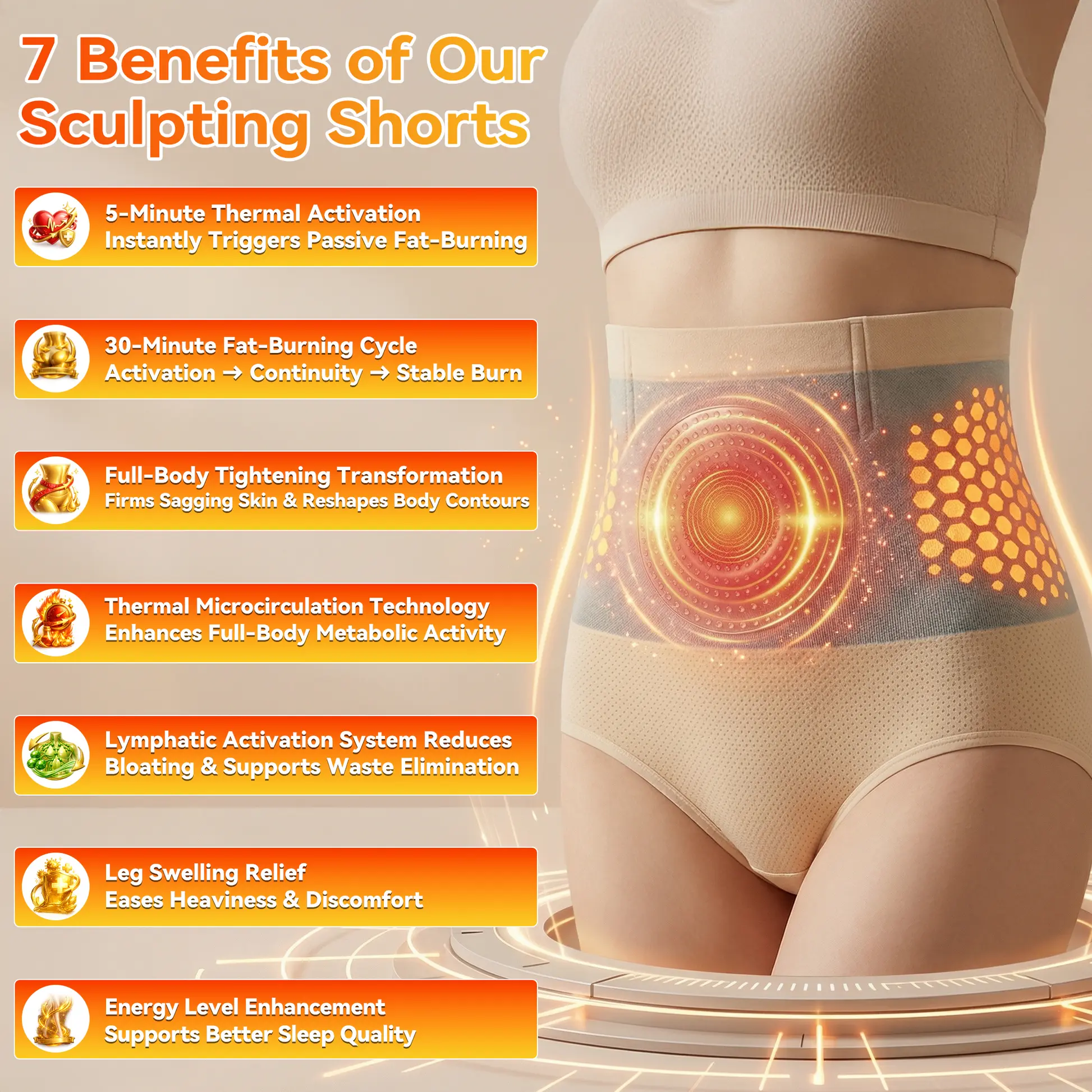 𝐌𝐨𝐫𝐢𝐧𝐠𝐚 & 𝐁𝐞𝐫𝐛𝐞𝐫𝐢𝐧𝐞 4‑In‑1 Micro‑Particle Sculpting & Fat‑Burn Shorts - Image 2